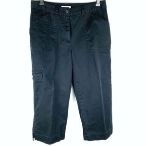 Charter Club women's Alison pedal pusher capri black pants, size 6